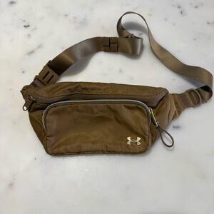 Under Armour Studio Waist Belt Bag Nylon Pockets Mom Bag Olive Green Wide Straps